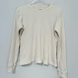 FM 669 Anthony Waffle Long Sleeve Shirt Natural Size Small